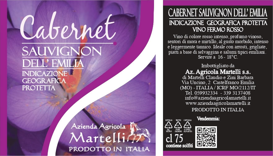 cabernet sauvignon dell'emilia vini azienda agricola martelli