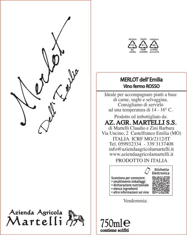 merlot dell' emilia vini azienda agricola martelli