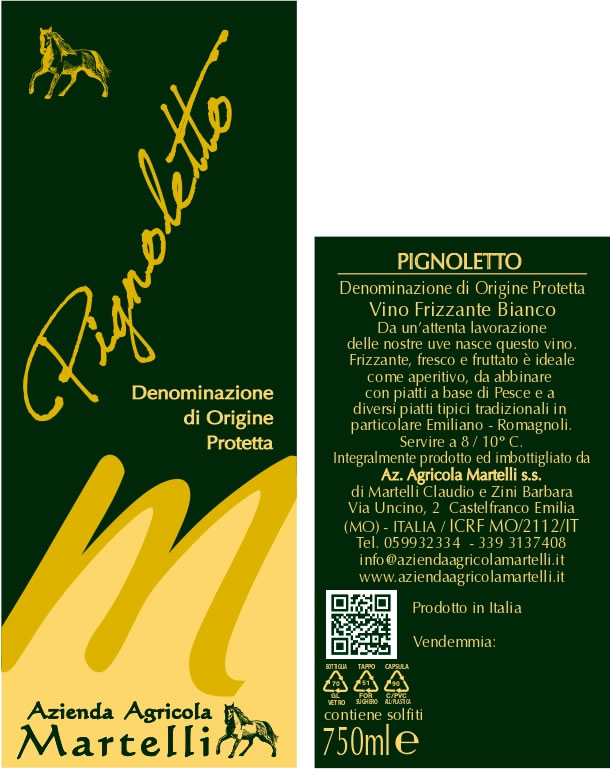 pignoletto oro vini azienda agricola martelli